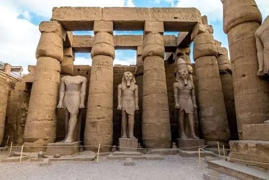 Ancient statues and columns in Luxor